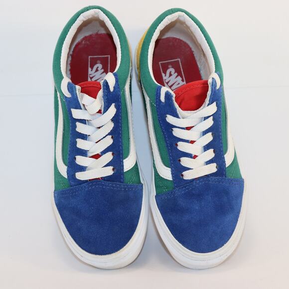 ans Old Skool Youth Size 3.0 Multi-Color Suede Canvas Low Top Skate Shoes - Picture 3 of 6